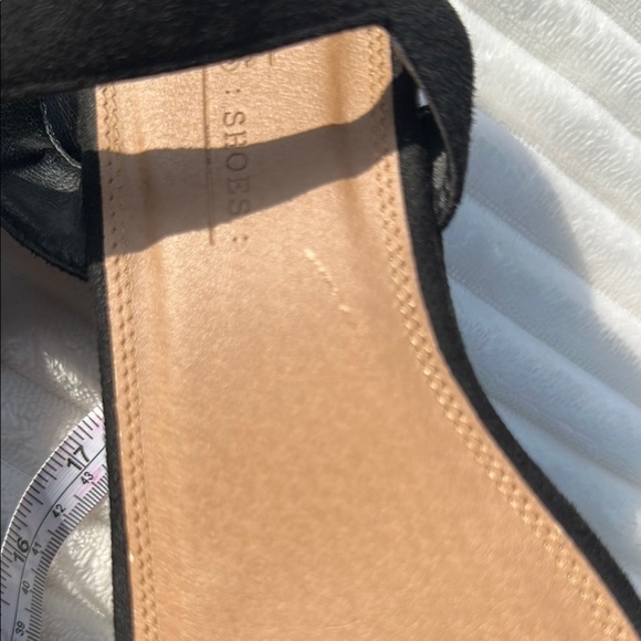 ASOS Black Suede Sandals with Wide Strap and Cushioned Sole - Picture 12 of 12